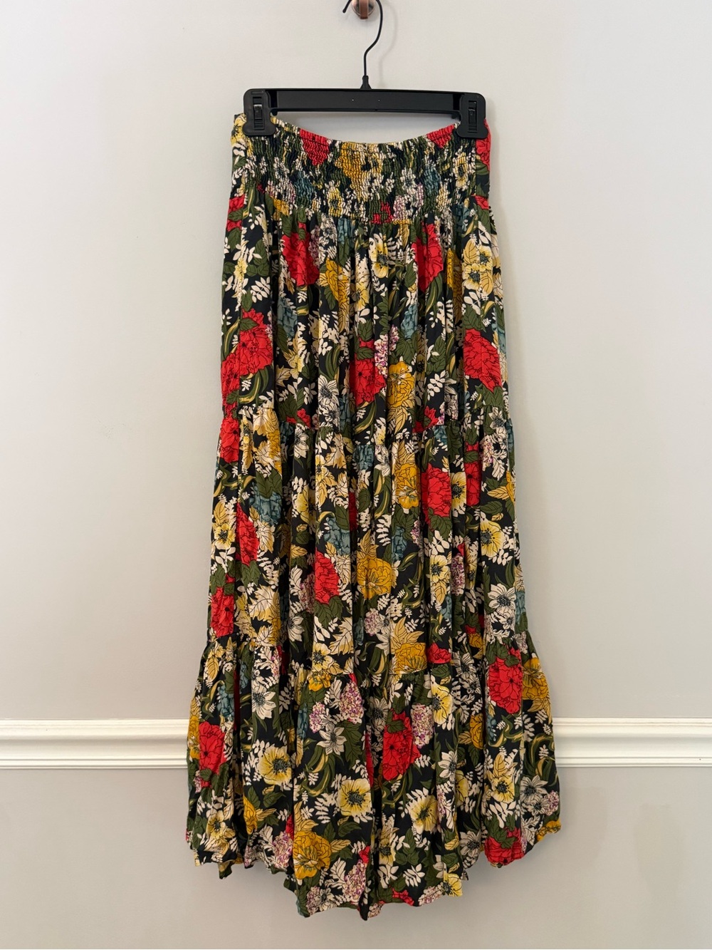 Natural Life Hanna Convertible Maxi Skirt - Black Red Poppy. S - Picture 4 of 9